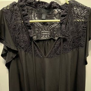 Black lace shell for dressy or casual occasions